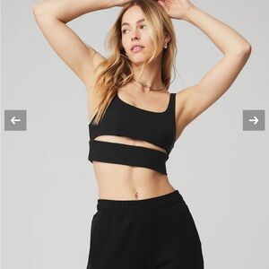 Alo Yoga Black Slit Bra